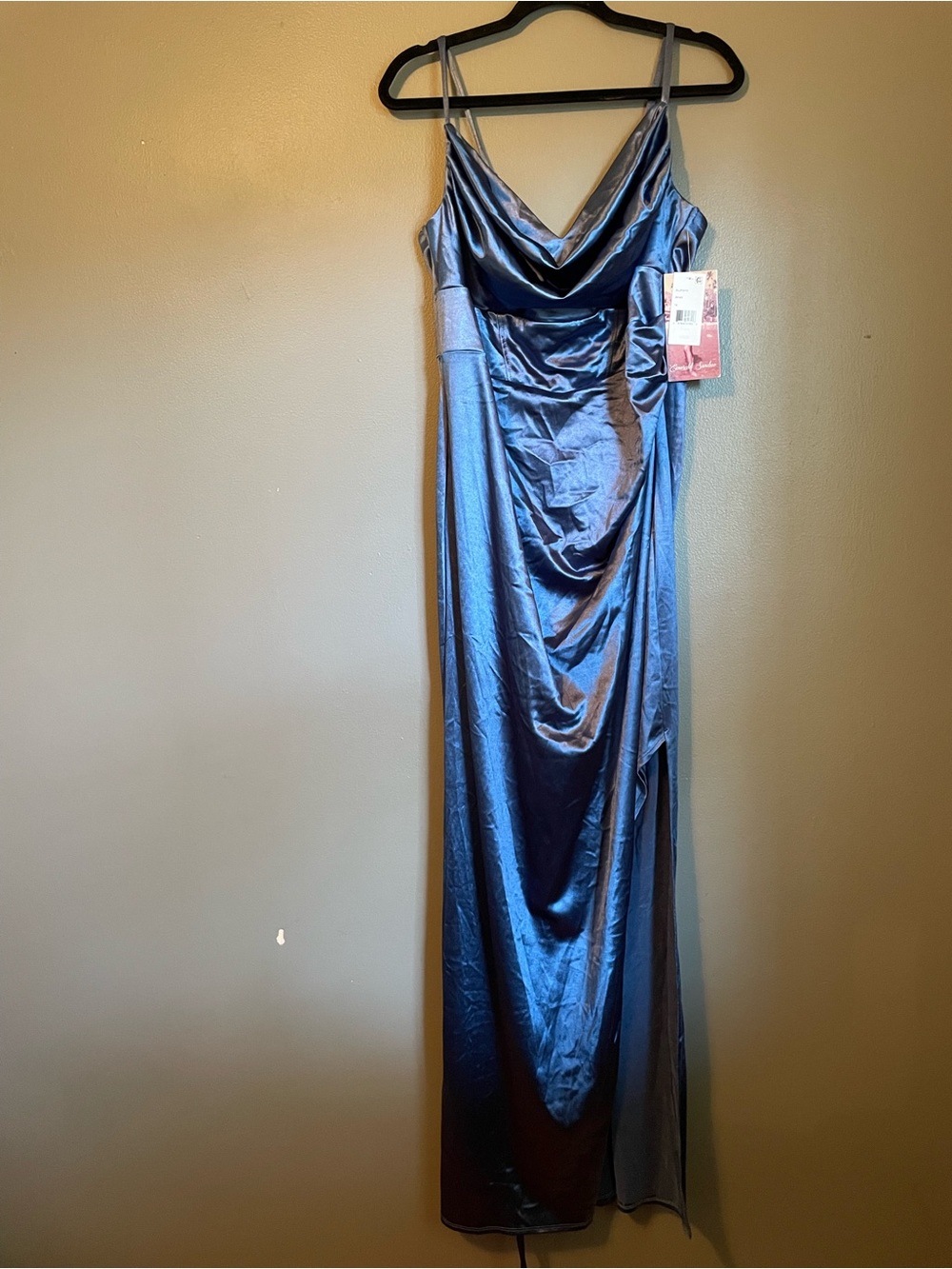 NWT Emerald Sundae Sz 14 Denim Blue Strappy Maxi Dress Ret $79!
